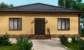 Проекты одноэтажных домов из кирпича | Строй-Лсь - Лысьва от 3569 рублей